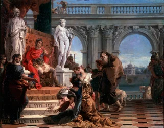 Maecenas presenterar konsterna för Augustus, 1743