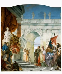 Magnanimity of Scipio, detalj från Glories of Scipio Africanus and Alexander the Great, 1743