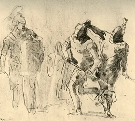 Minerva kontrollerar Achilles vrede, c1757, 1928