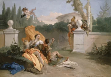 Rinaldo och Armida i hennes trädgård, 1742-45