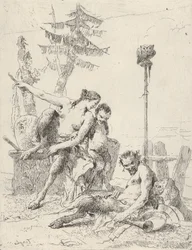 Satyr Family Pan och hans familj, från Scherzi, ca. 1743-50.