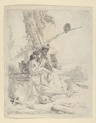 Familjen till den orientaliska bonden, från Scherzi, ca. 1740.