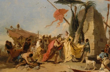 Antonius och Kleopatras möte, ca. 1745-47.