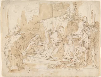 The Sacrifice of Iphigenia (recto) / Studie av en manlig naken (verso)