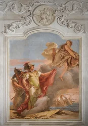 Venuss farväl till Aeneas, från Aeneidens rum i Palazzina, 1757
