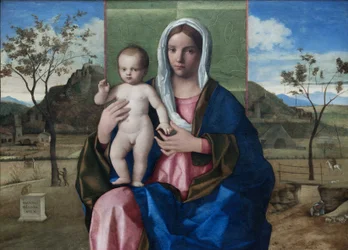 Välsignelse av madonna och barn