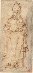 Saint Louis av Toulouse håller en stav