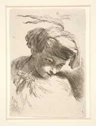 Figur med huvudet lutat mot axeln, från serien Small Studies of Heads