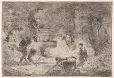 Tobit begravde de döda, ca. 1647-51.