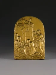 Plakett, De vises tillbedjan, tidigt 1500-tal (brons)