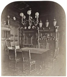 Ivan Paskevichs hus vid den engelska banvallen i Petersburg. Matsalen, 1860-tal