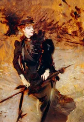 Kvinnoporträtt av Giovanni Boldini (1842-1931)