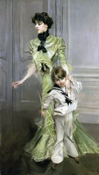 Madame Georges Hugo och hennes son Jean