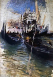 Pier och San Marco i Venedig