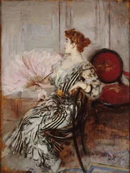 Porträtt av Madame Torri, dansare på Operan, ca. 1900.