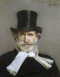 Porträtt av Giuseppe Verdi, 1880-talet (pastell på papper)