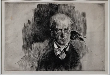 Porträtt av målaren Adolph Menzel