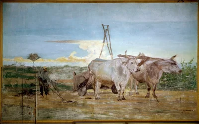 Djurgödseln som samlats in (olja på duk