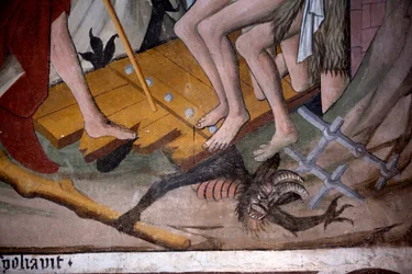 Nedstigning till helvetet, c.1492 (fresk) (detalj av 3702448)