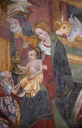 The Adoration of the Three Kings, c.1492 (detalj av 3702450)