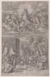Ekklesiastik i landskapsskrift, andra i himmelriket ovan, c1650.