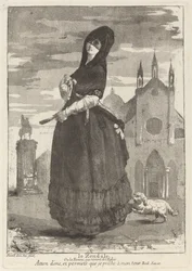 Le Zendale (Kvinna i huva, eller kvinnan som återvänder från kyrkan)