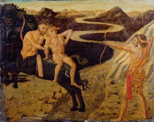 Cassone-panel: Hercules räddar Deianeira från Nessus