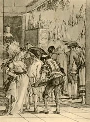 En butik med rökta varor, 1791, 1928