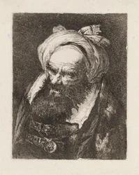 Äldre man med turban, ur Raccolta di Teste (Samling av huvuden)