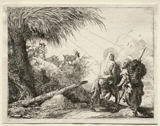 Flyg till Egypten: Den heliga familjen och palmträdet