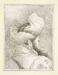 Head of a Turk, från serien Raccolta di Teste, Libro Secondo (Samling av huvuden, bok två)