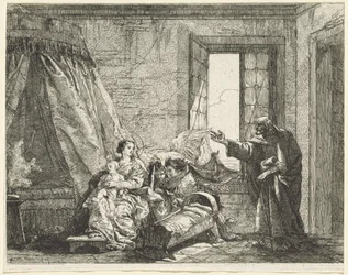 Joseph vidarebefordrar till Maria Guds befallning att fly
