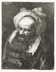Gammal man med turban Samling av huvuden (serietitel) Raccolta di Teste (serietitel)
