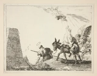 The Holy Family Passing a Pyramid, från serien Idee pittoresche sopra la fuga in Egitto (Flight into Egypt)