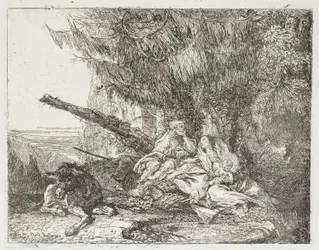 The Holy Family Resting in a Wood, skylt 23 från The Flight into Egypt
