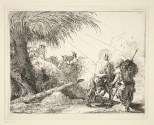 The Holy Family on a Rocky Path, från serien Idee pittoresche sulla fuga in Egitto (Flight into Egypt)