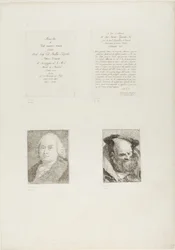 Titelsida, dedikation, porträtt av Giambattista Tiepolo, skäggig gammal man