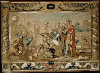 Dido visar Aeneas planerna för Karthagos befästningar