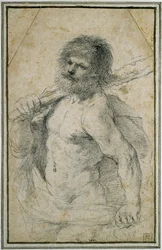 Hercules, 1555 - 1666 (svart krita på benvitt papper)