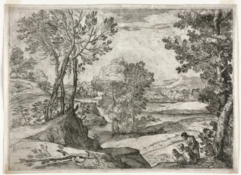 Landskap med en familj, 1643.