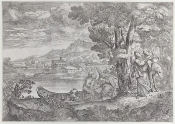 Landskap med flykten till Egypten, 1626-80., 1626-80.
