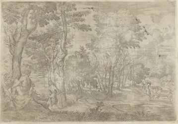 Landskap med nymfer och satyrer