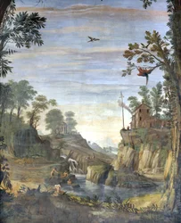 Landskap och badgäster