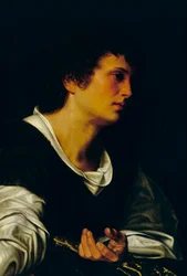 Figur av en ung man, ca 1530 (olja på duk)