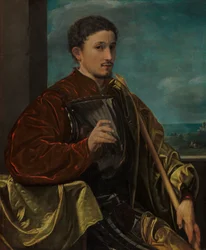 Porträtt av en riddare, ca 1525 (olja på duk)
