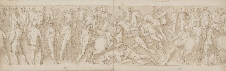 32 exemplar efter Marcus Aurelius kolumn, Piazza Colonna i Rom