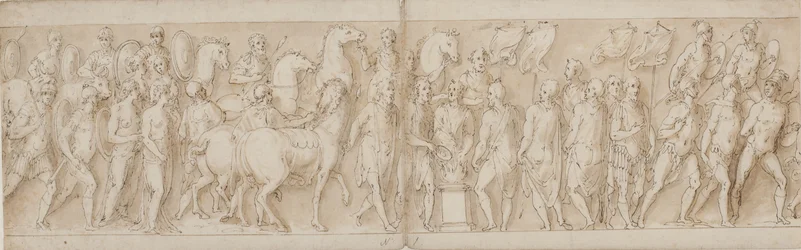 Tillfångatagna kvinnor förs bort (slutet av LXXIII); parad av livräddarna (LXXIV); Marcus Aurelius offrar vid ett altare (LXXV); Marcus Aurelius tittar på en attack (början av LXXVI)
