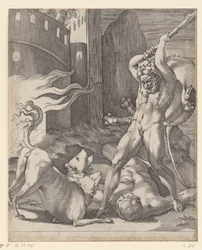 Hercules slåss mot Cerberus Scener med Hercules (serietitel)