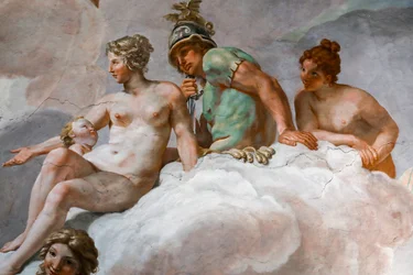Venus och Mars. Detalj av "Gudarnas råd" 1624-1625. fresk