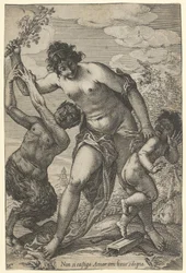 Venus piskar Amor med rosor, tidigt 1600-tal., tidigt 1600-tal.